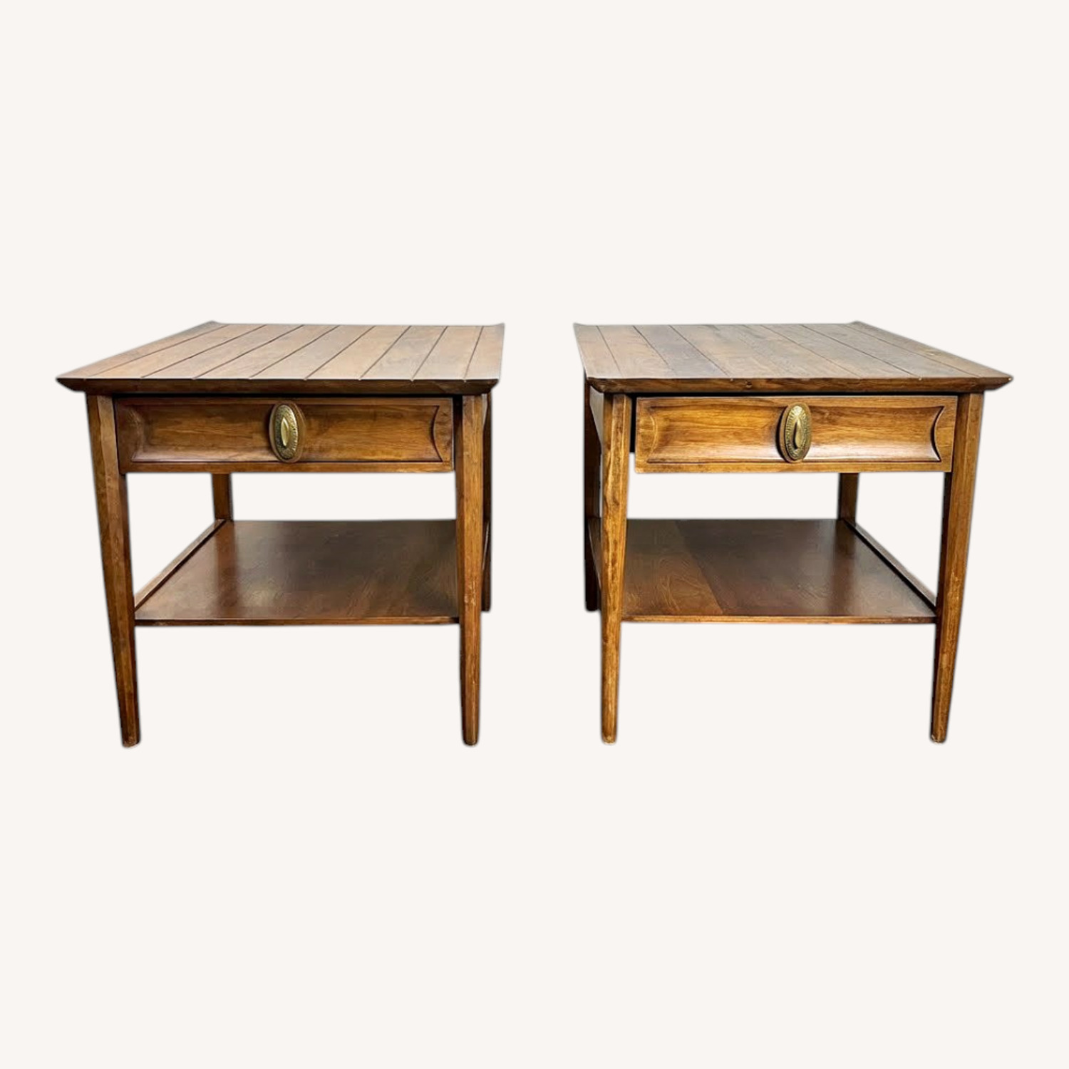 Vintage/Antique Finds Dark Brown Wood Side Table - image-0