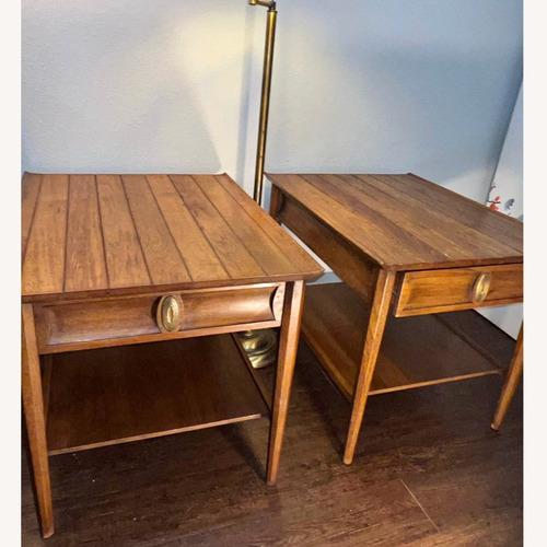 Used Vintage/Antique Finds Dark Brown Wood Side Table for sale on AptDeco