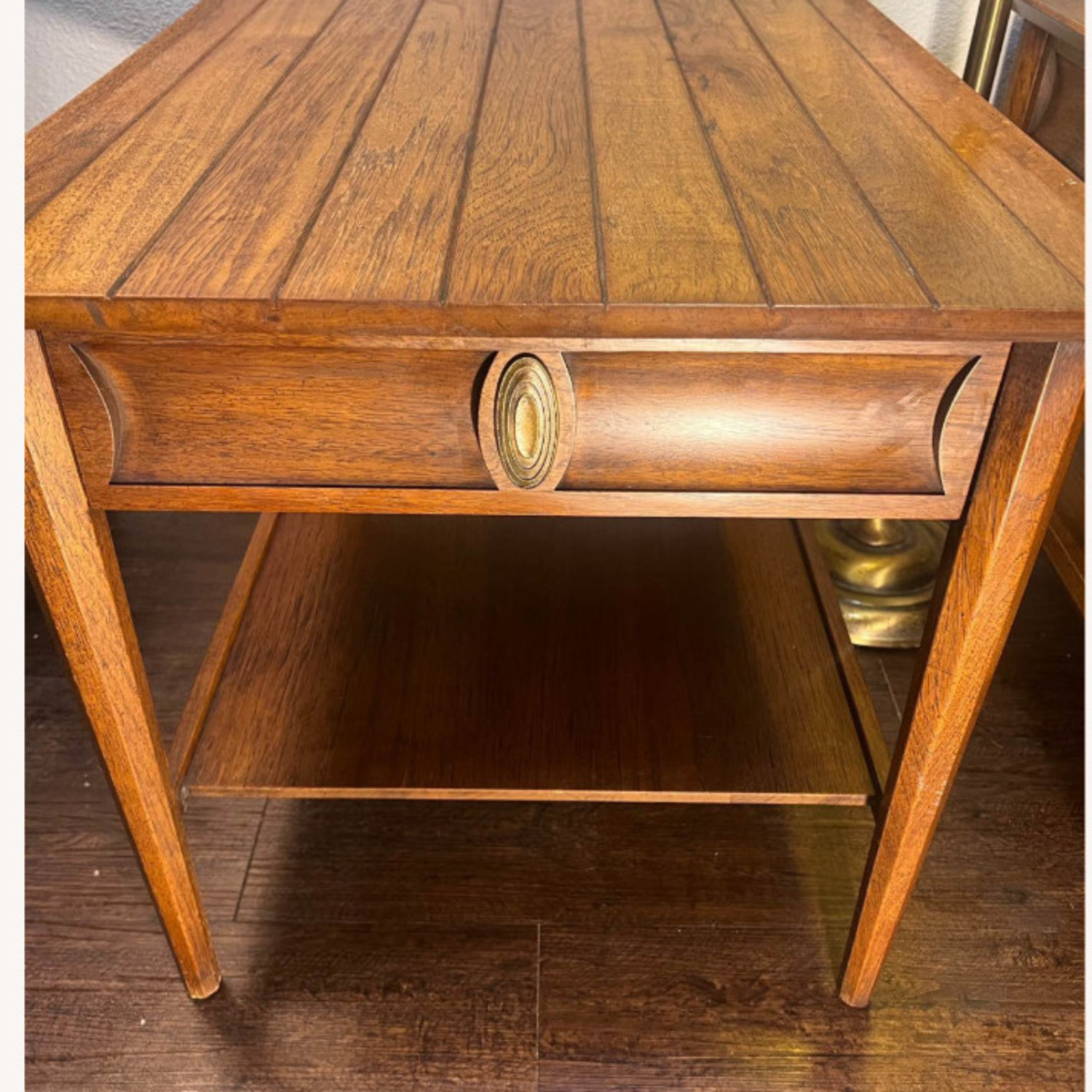 Vintage/Antique Finds Dark Brown Wood Side Table - image-2