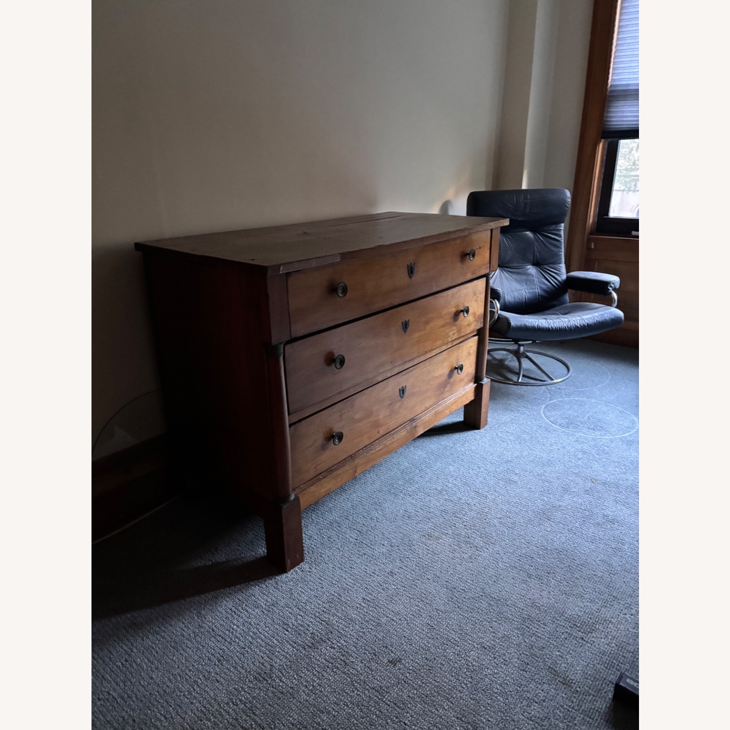 Vintage/Antique Dark Brown Wood Dresser - image-3