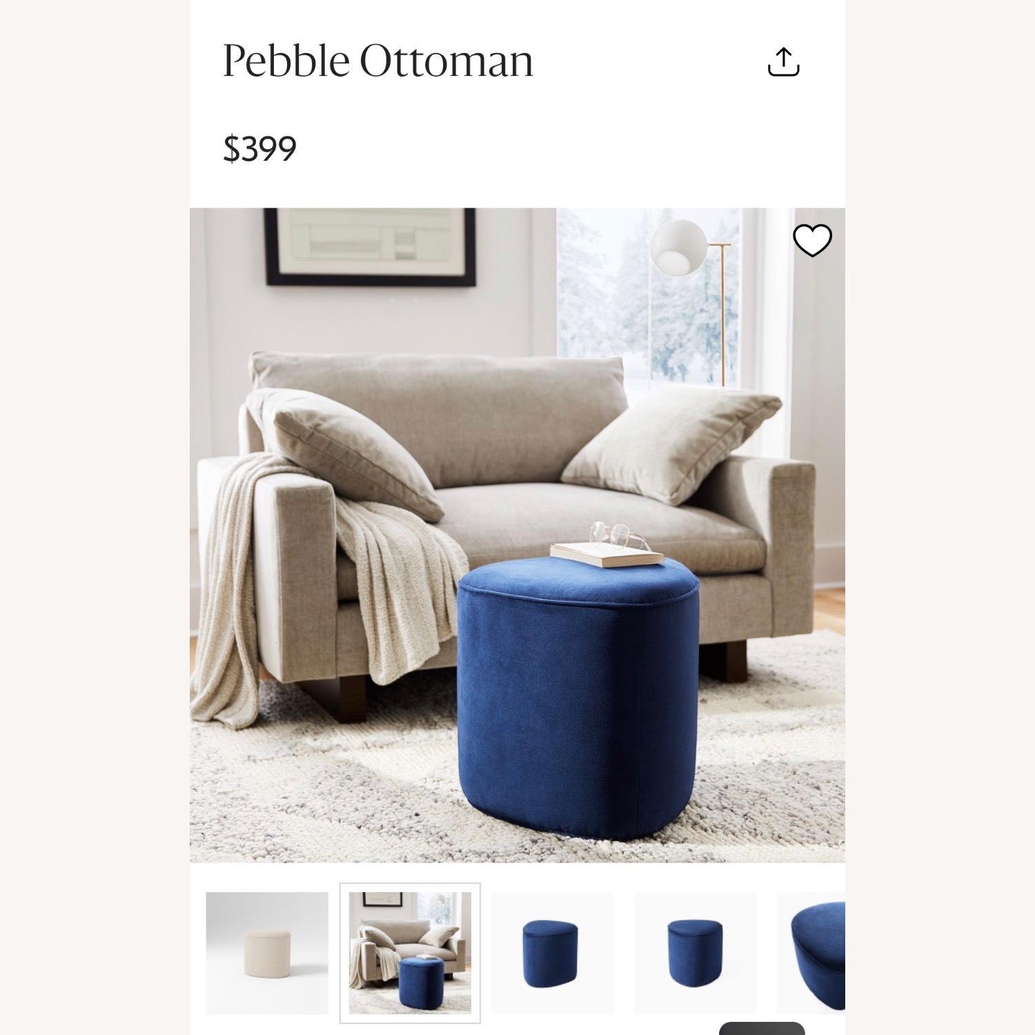 West Elm Ink Blue Velvet Sleeper Sofa - image-7