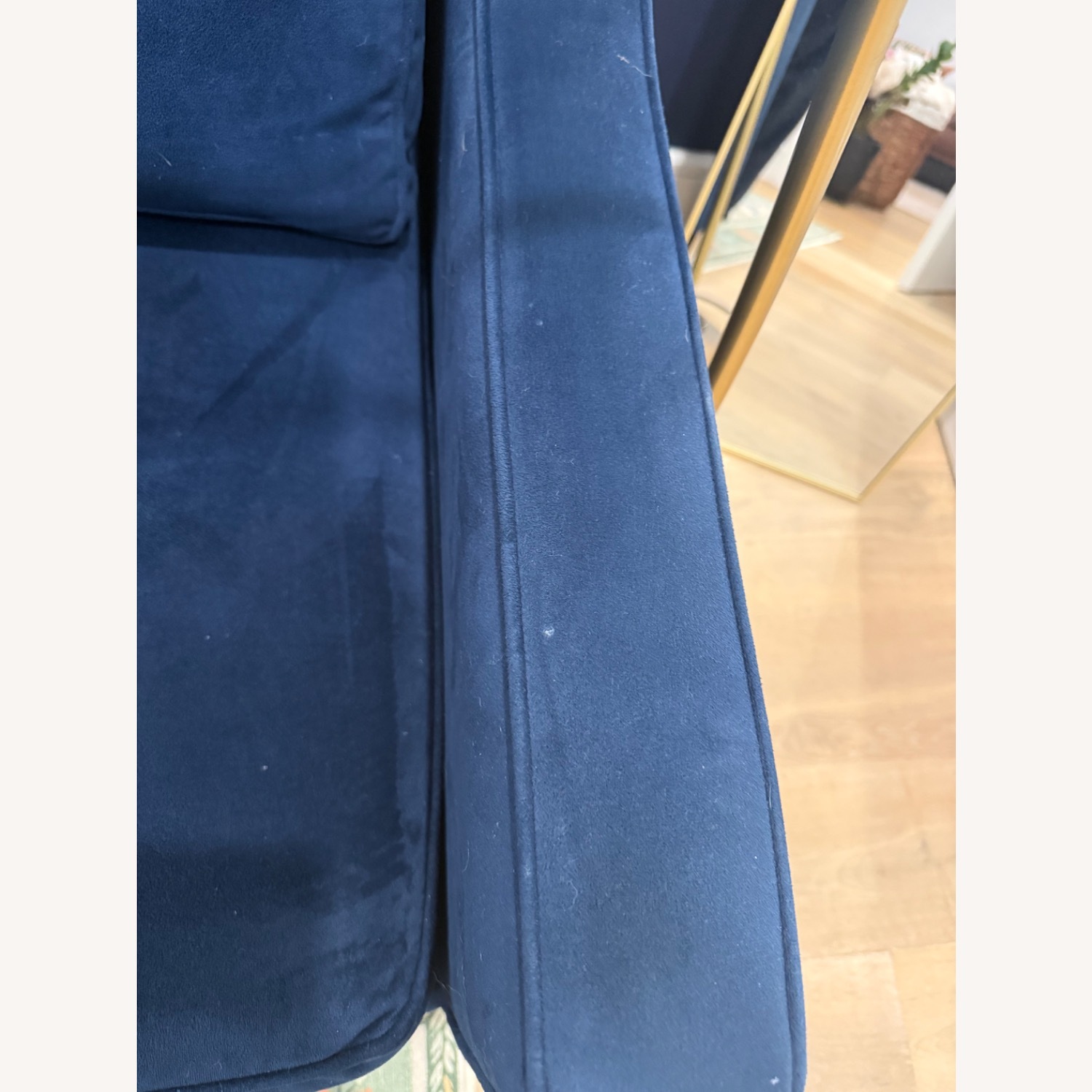 West Elm Ink Blue Velvet Sleeper Sofa - image-3