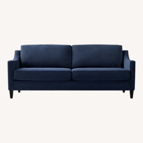 Used West Elm Ink Blue Velvet Sleeper Sofa for sale on AptDeco