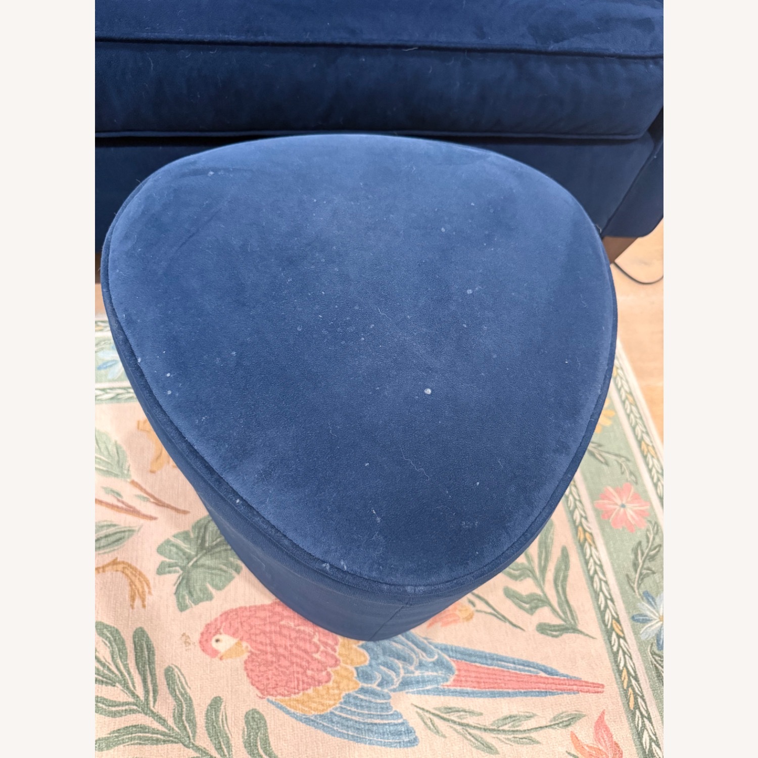 West Elm Ink Blue Velvet Sleeper Sofa - image-8