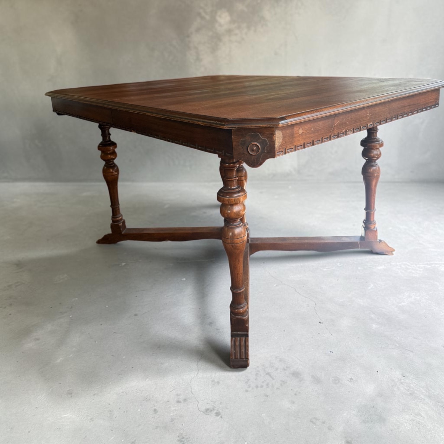 Vintage/Antique Dark Brown Dining Table - image-1