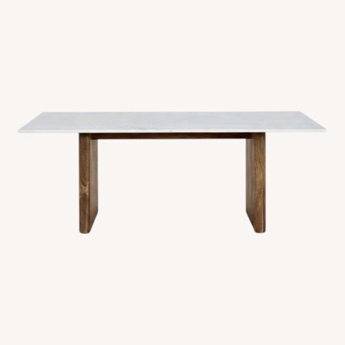 Used Ashley Furniture Wood and Marble Coffee Table for sale on AptDeco