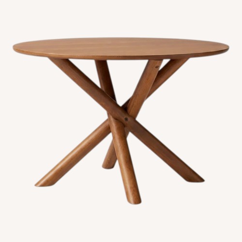 Used West Elm Jax Round Dining Table 48", 60" for sale on AptDeco