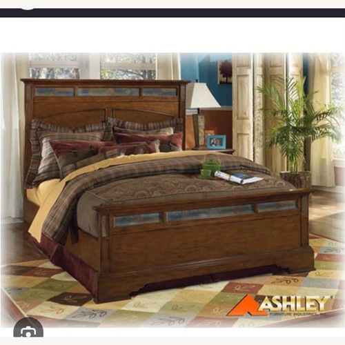 Used Ashley Dark Brown Wood Headboard for sale on AptDeco