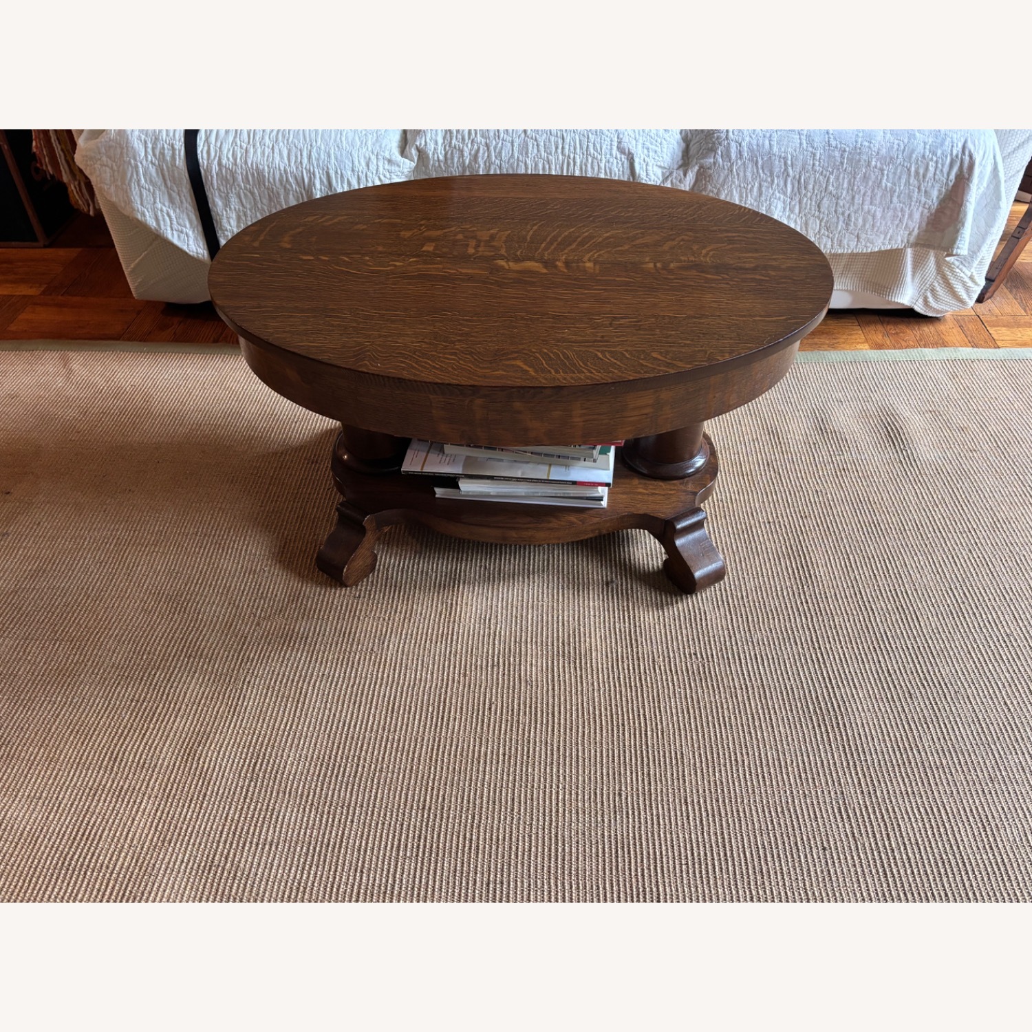 Vintage/Antique Dark Brown Coffee Table - image-3