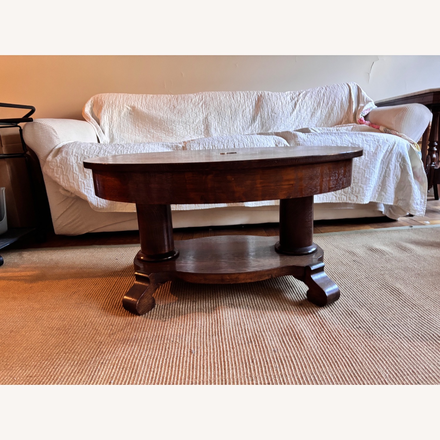 Vintage/Antique Dark Brown Coffee Table - image-2