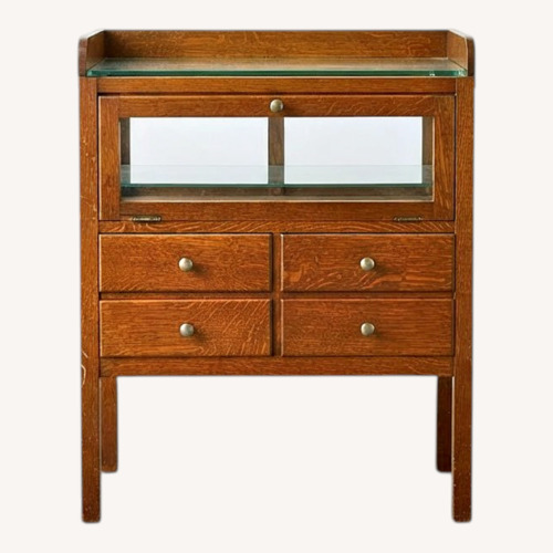 Used Vintage/Antique Dark Brown Wood Sideboard for sale on AptDeco