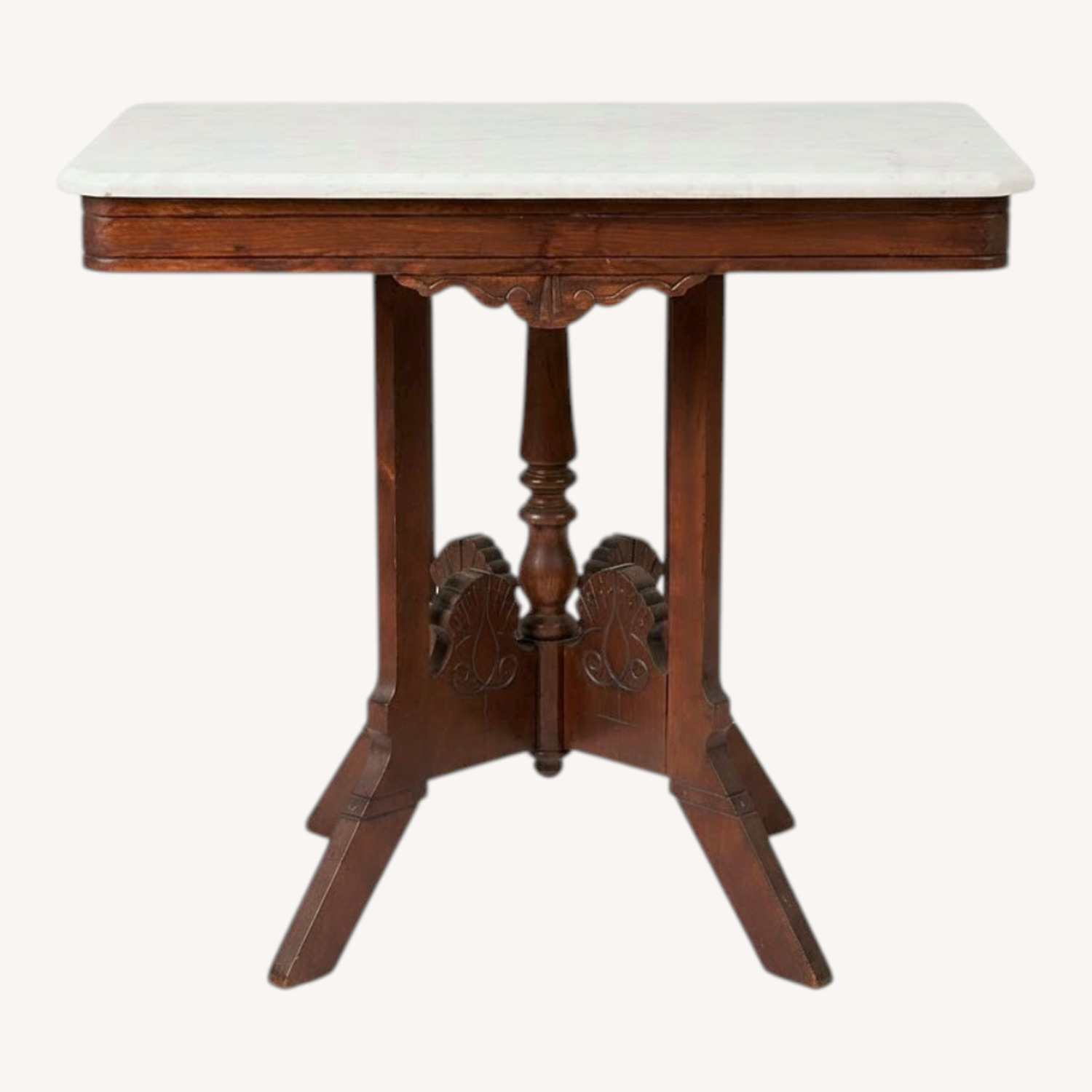 Vintage/Antique Dark Brown Wood Side Table - image-0