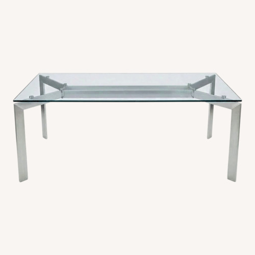 Used Seccose Metra Glass Dining Table – Makio Hasuike for sale on AptDeco
