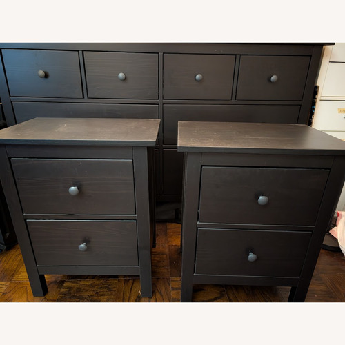 Used IKEA HEMNES 2-Drawer Chest Black-Brown for sale on AptDeco