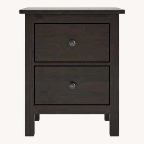 Used IKEA HEMNES 2-Drawer Chest Black-Brown for sale on AptDeco