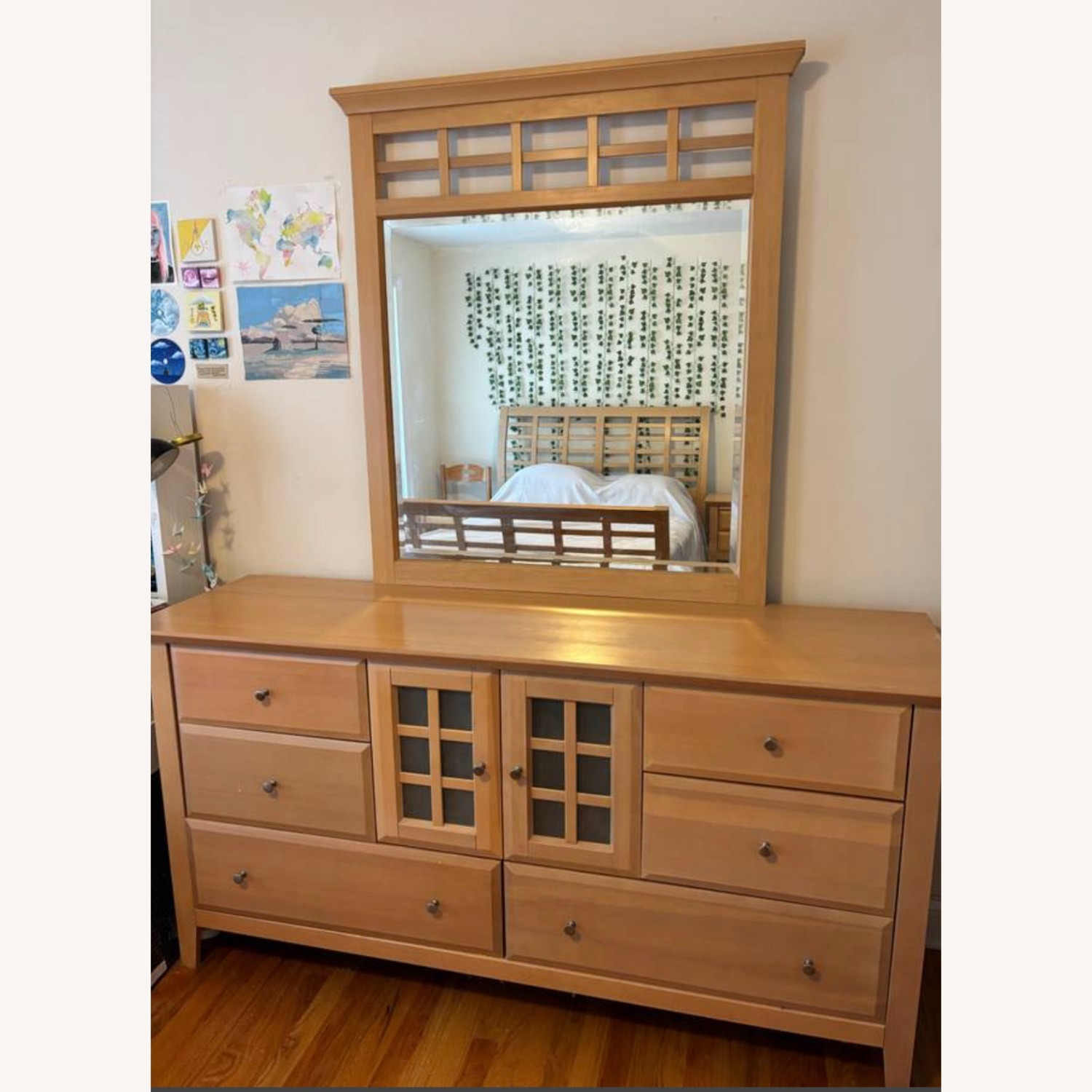 Levitz Furniture Wood Dresser with Mirror - image-10