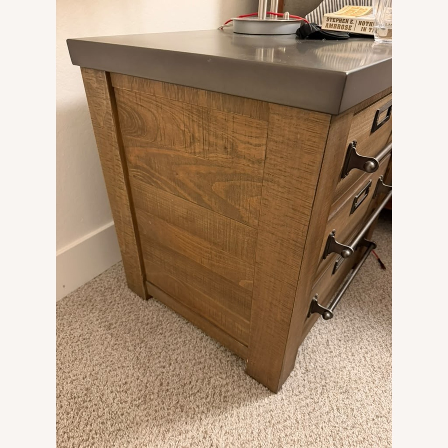Restoration Hardware Early 20th C. Mercantile Closed Nightstand - image-3
