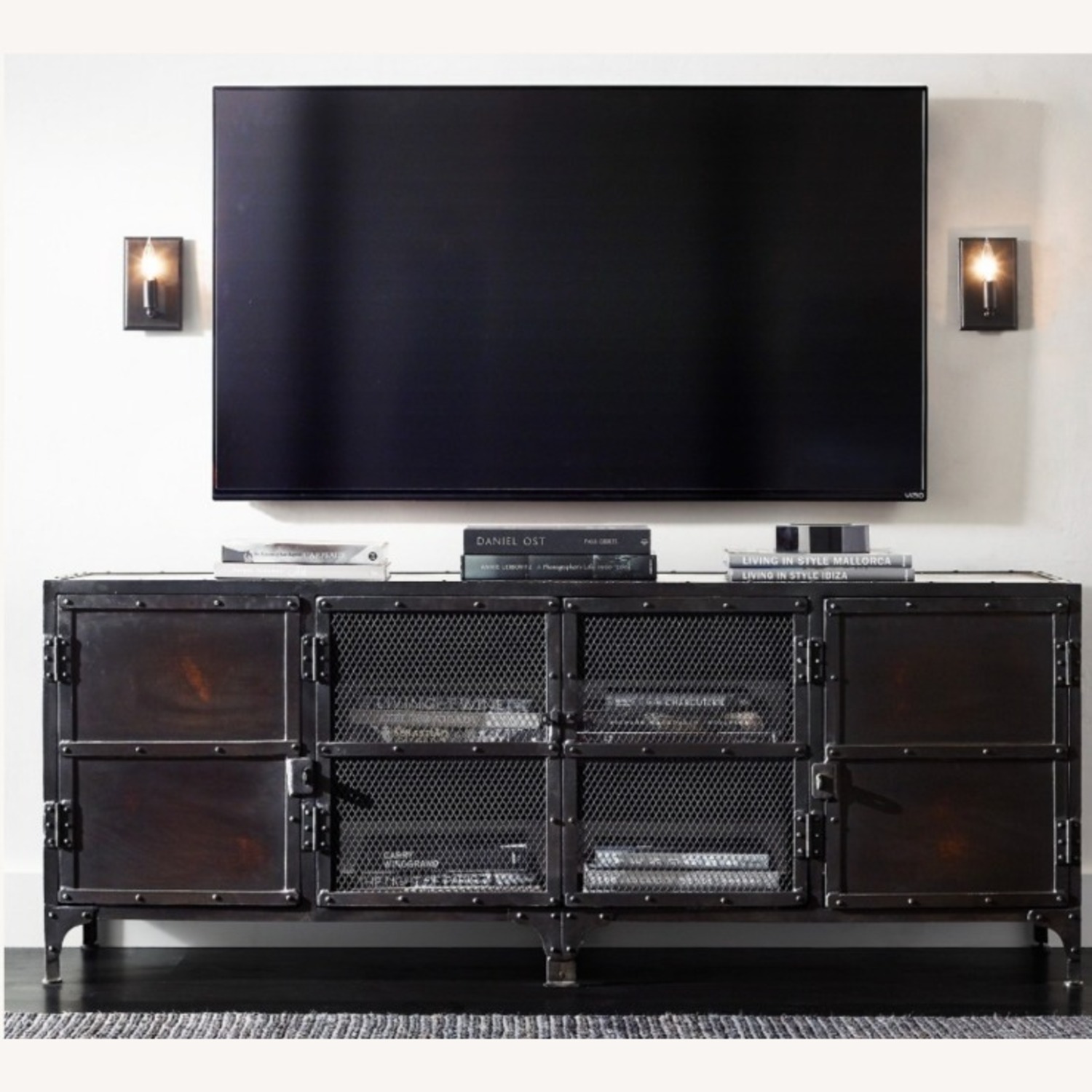 Restoration Hardware Dark Brown Media Storage - image-1
