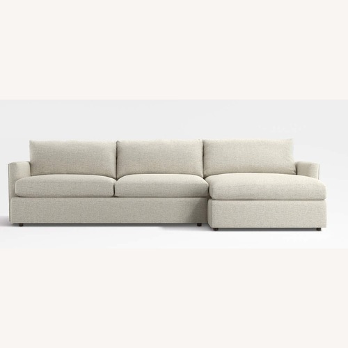 Used Crate & Barrel 2 Piece Sectional Natural Color for sale on AptDeco