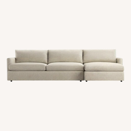 Used Crate & Barrel 2 Piece Sectional Natural Color for sale on AptDeco