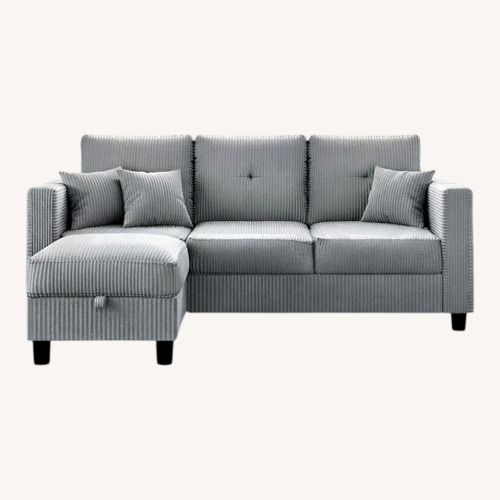 Used Wayfair Light Gray Fabric 2 Piece Sectional for sale on AptDeco