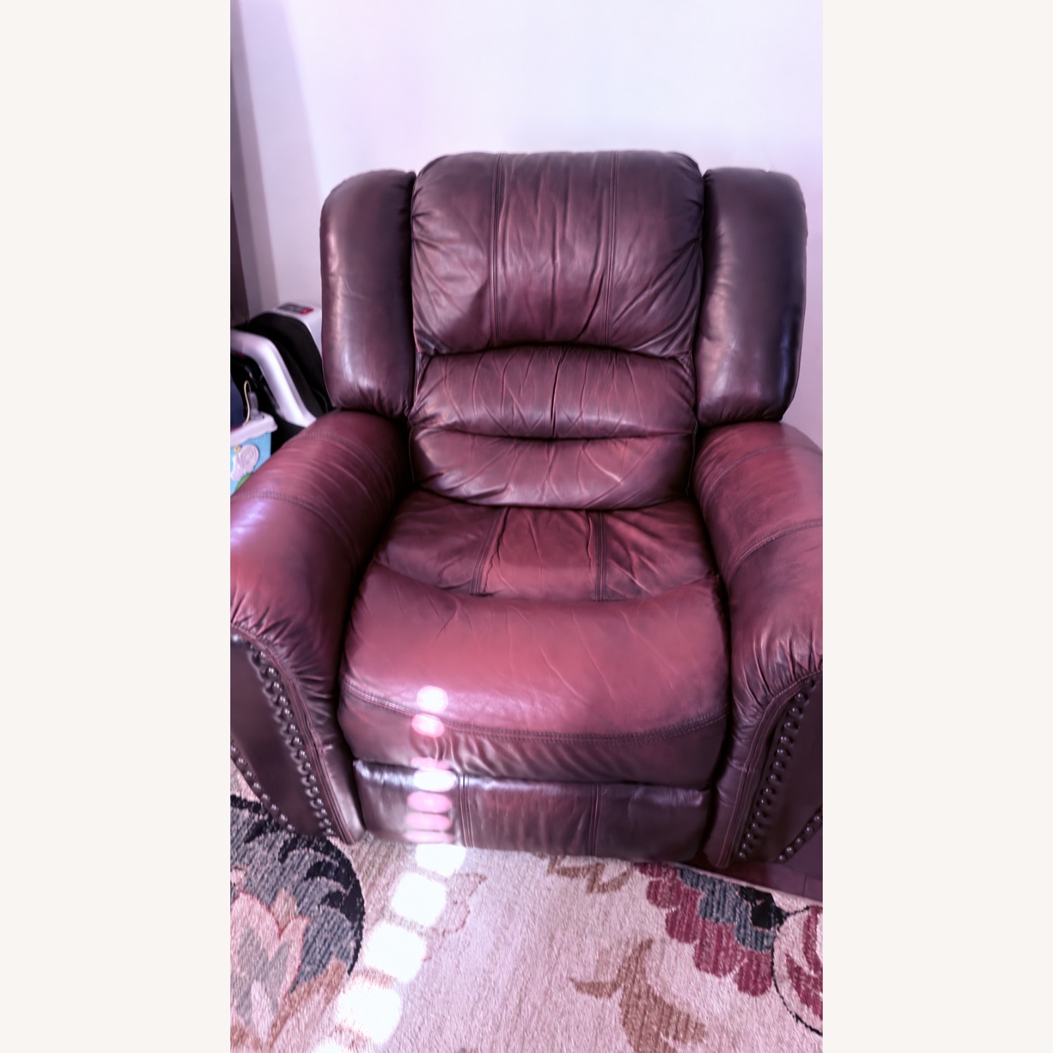 Raymour & Flanigan Dark Brown Leather Futon - image-1