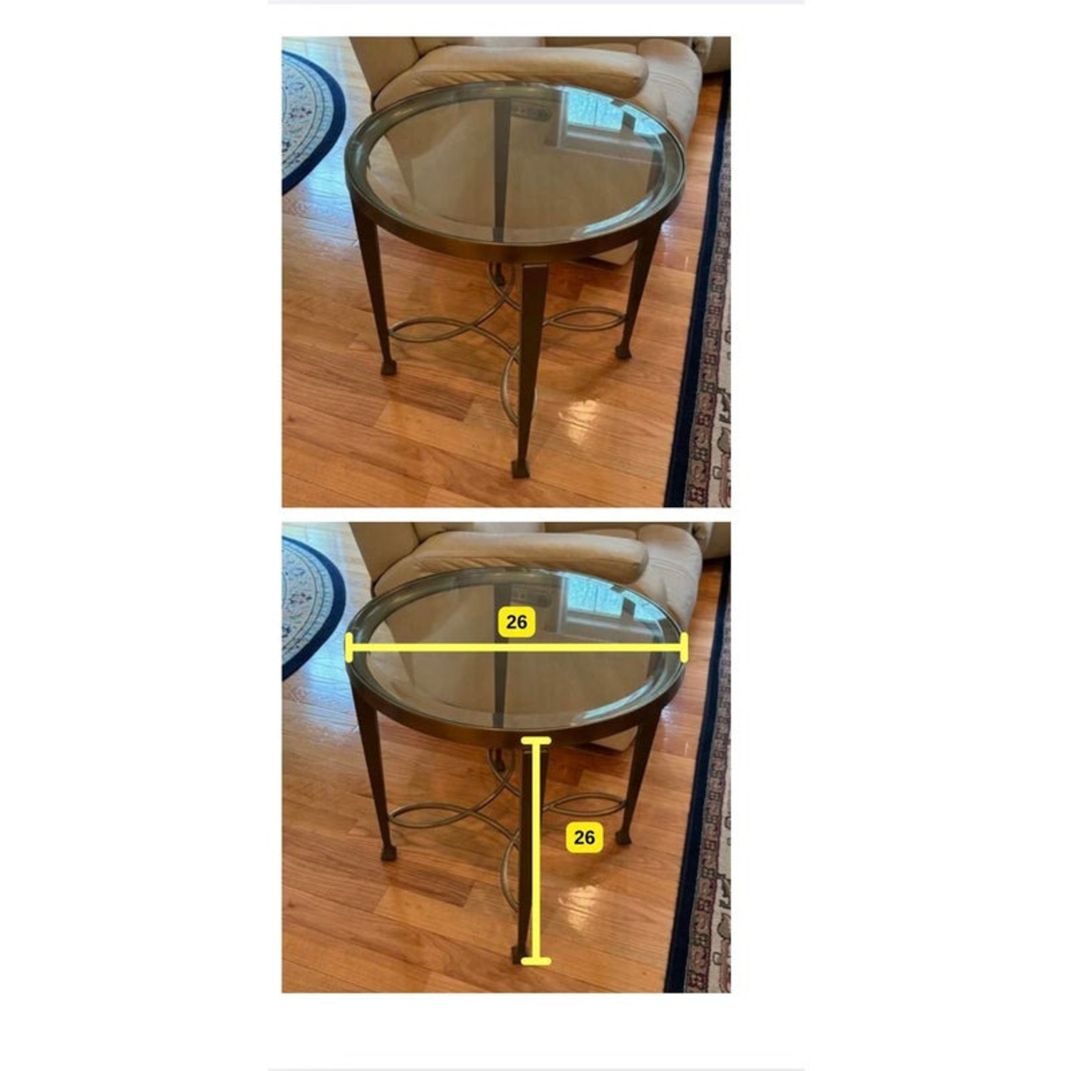 Matching Glass Coffee Table and End Table - image-12