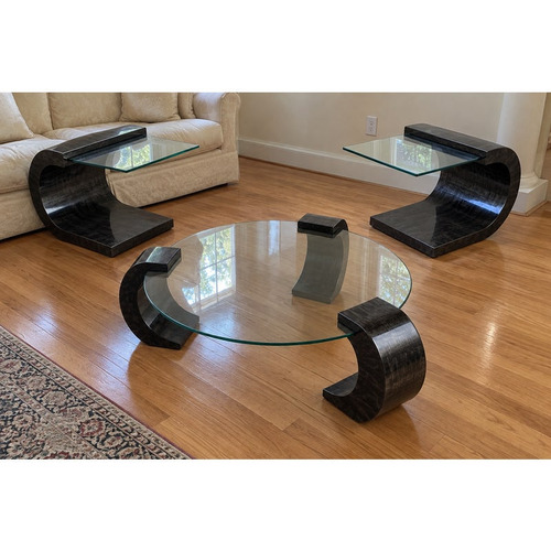Used Set: Coffee Table and 2 Matching Side Tables for sale on AptDeco