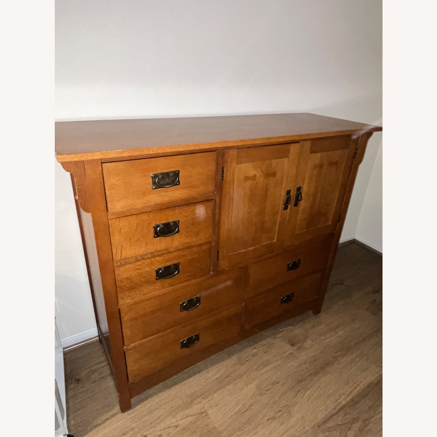 Vintage Hardwood Dresser - image-1