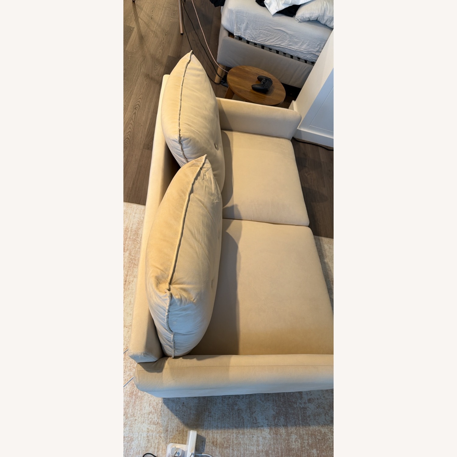 Light Brown 2 Seater Sofa - image-3