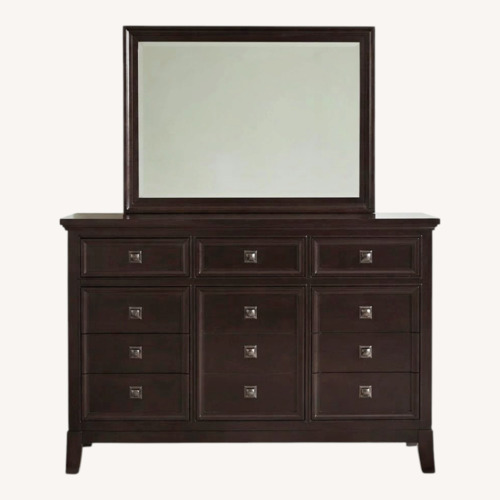 Used Ashley Furniture Martini Suite Dark Brown Wood Dresser for sale on AptDeco