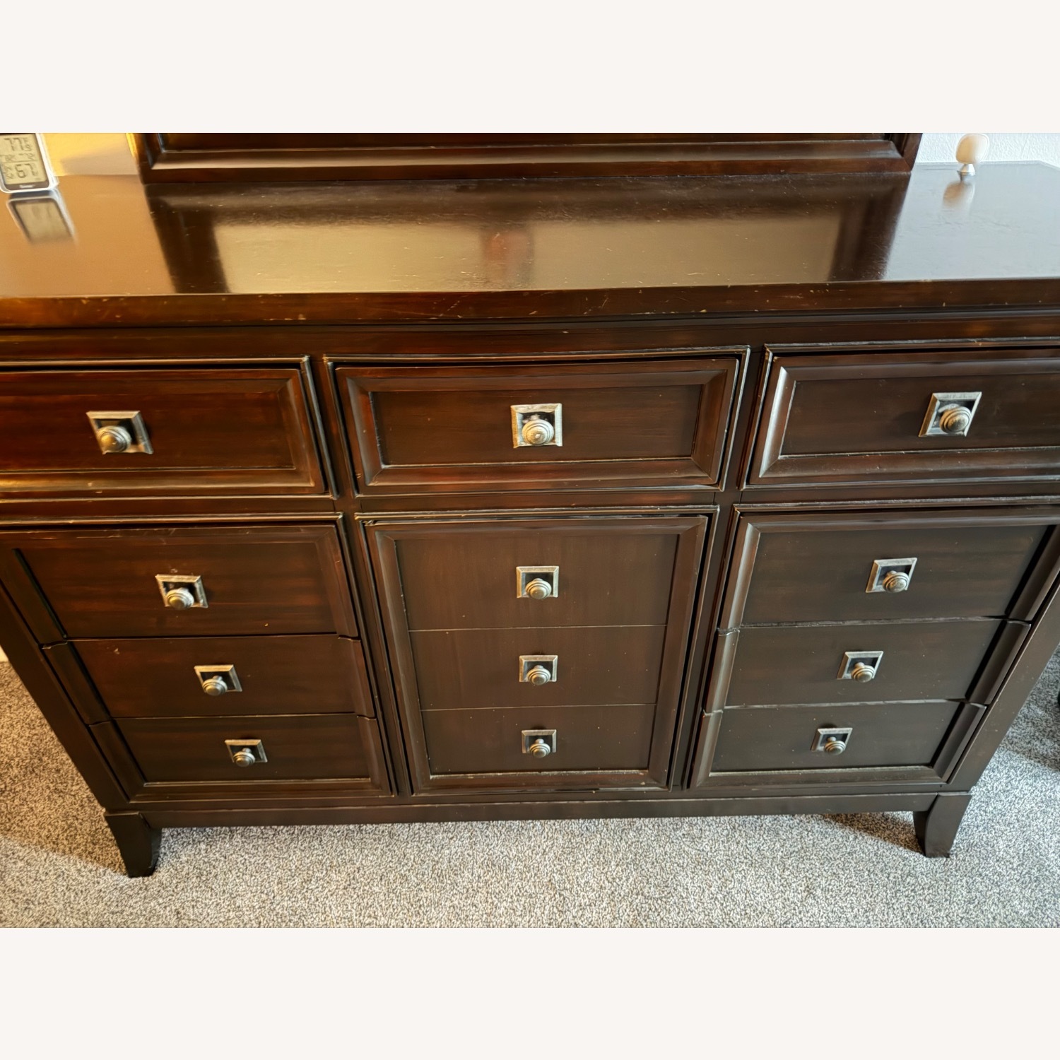 Ashley Furniture Martini Suite Dark Brown Wood Dresser - image-3