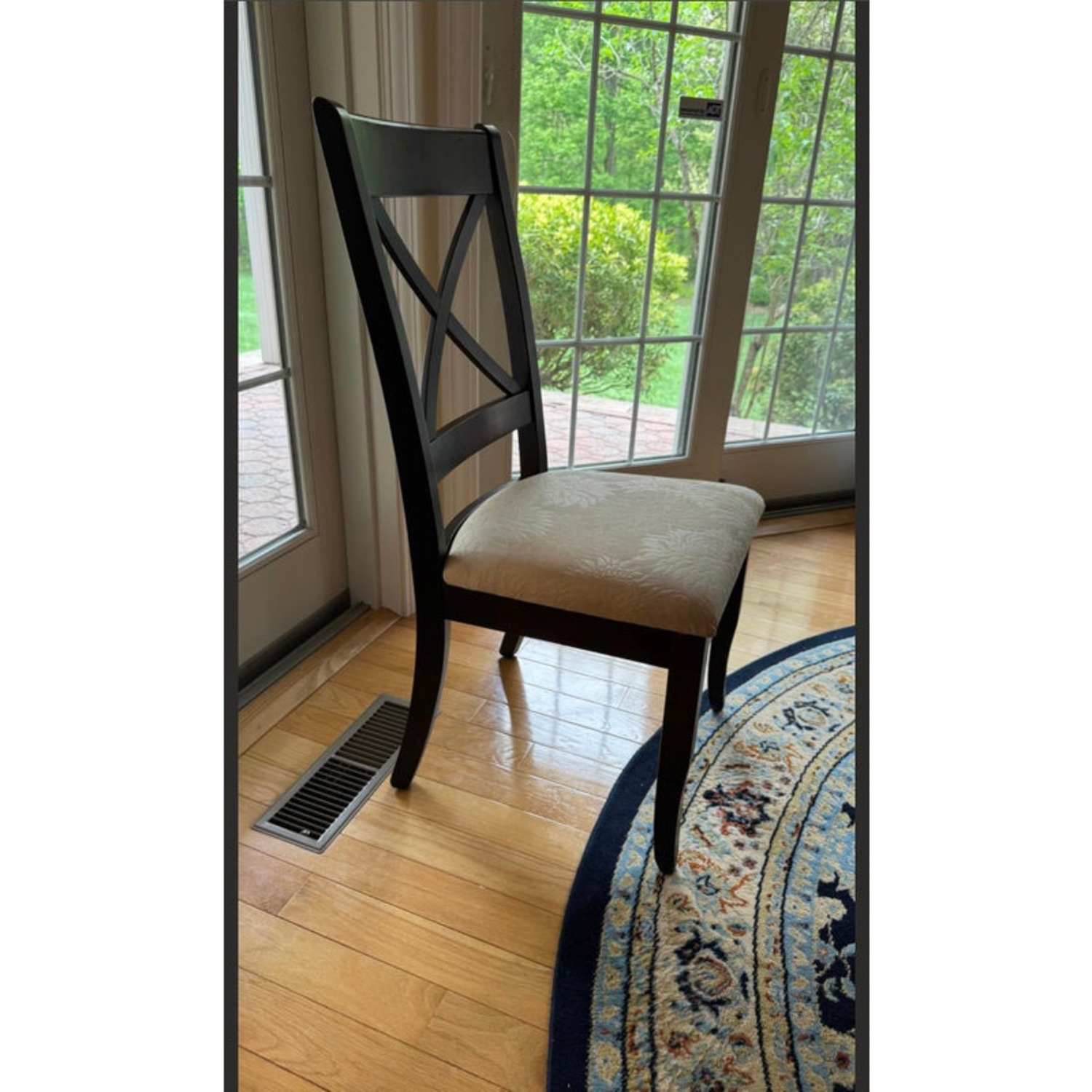 Set of 4 Dark Brown Wood Dining Chairs - image-13