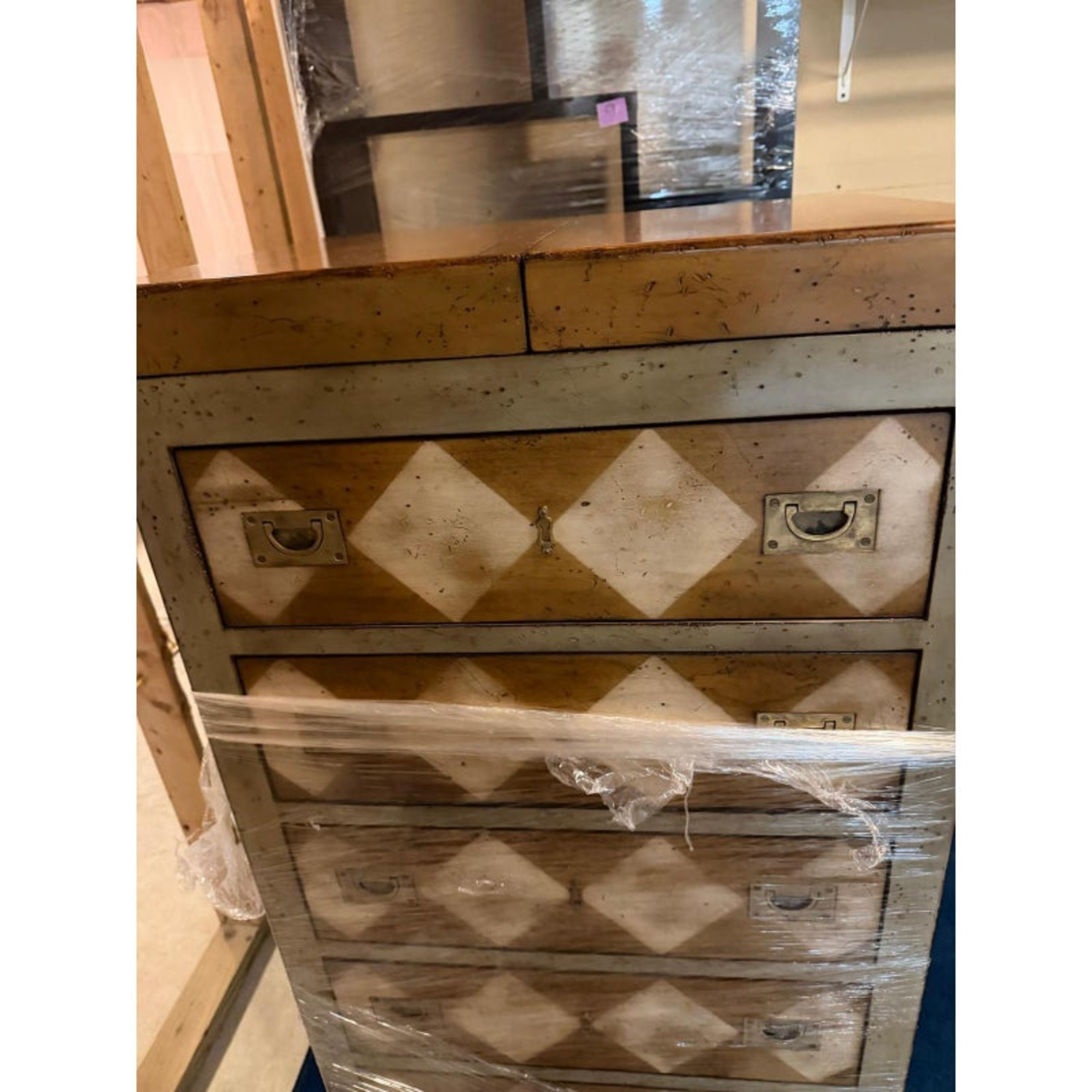 Distressed Harlequin Lingerie Chest - image-4