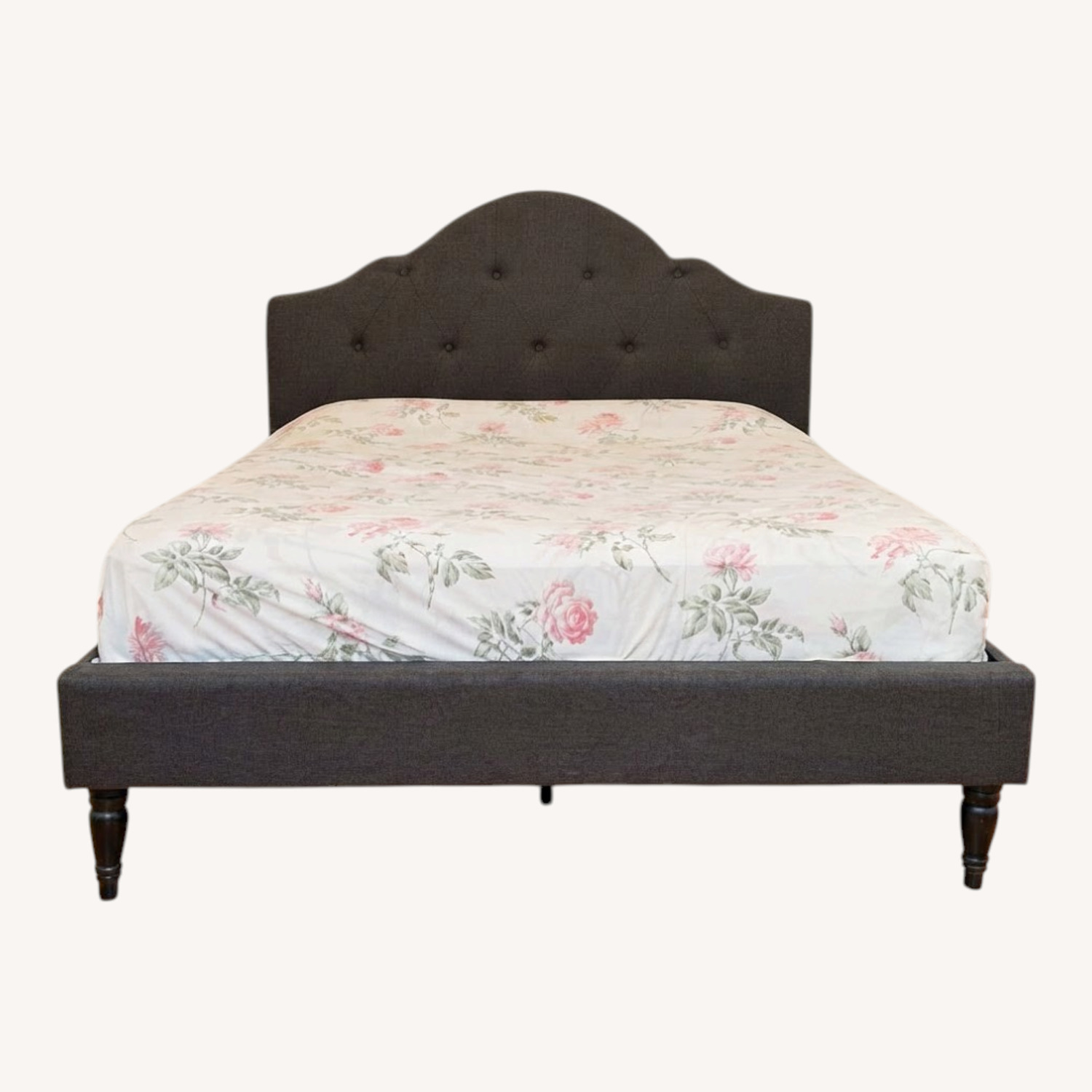 Gray Upholstered Bed Frame - image-0