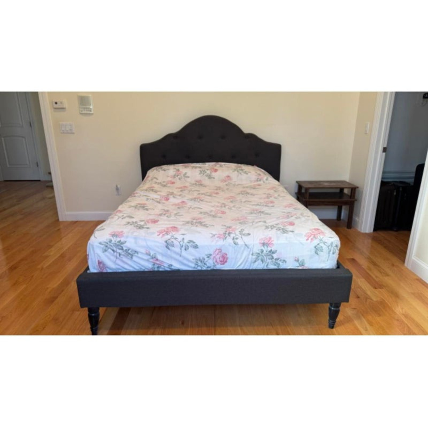 Gray Upholstered Bed Frame - image-4