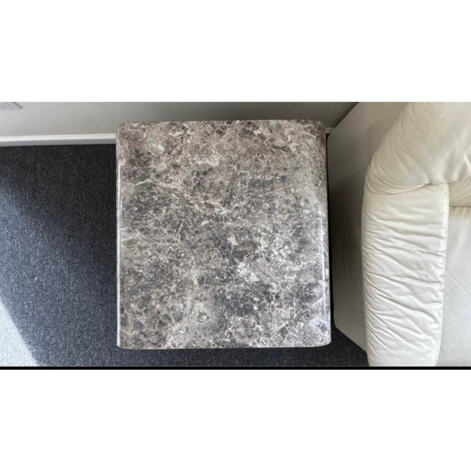 Set of 2 Marble Effect End Tables - image-4