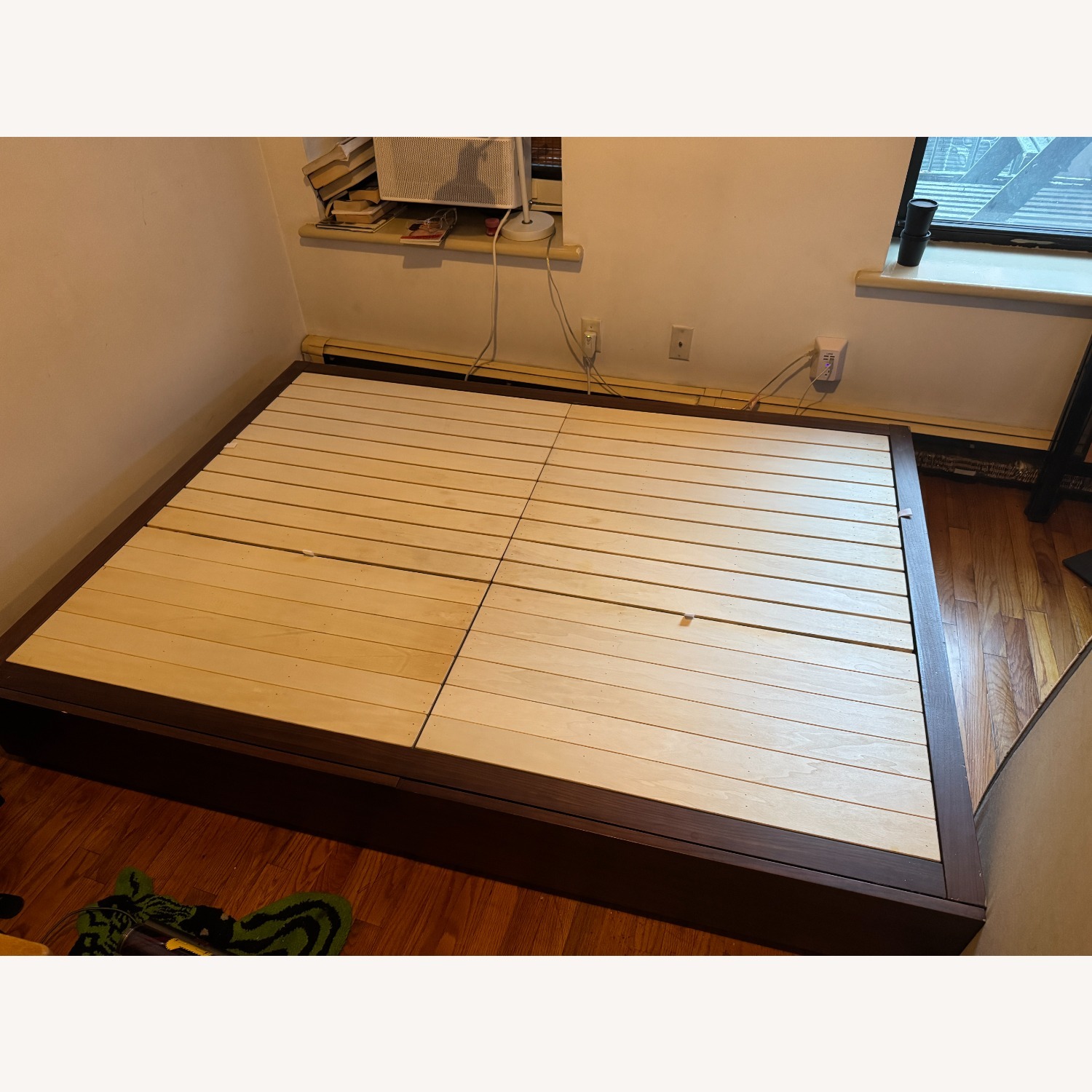 Muji Walnut Natural Wood Double Bed - image-8
