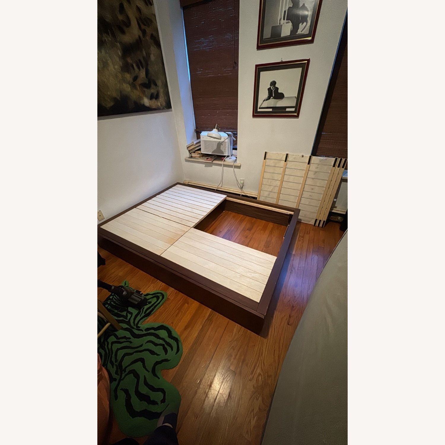 Muji Walnut Natural Wood Double Bed - image-3