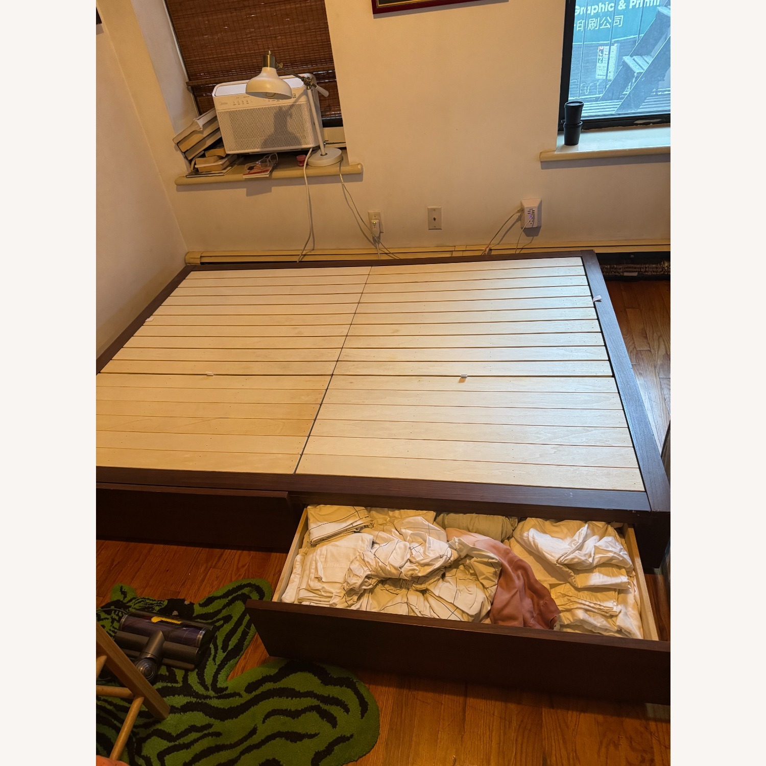 Muji Walnut Natural Wood Double Bed - image-9