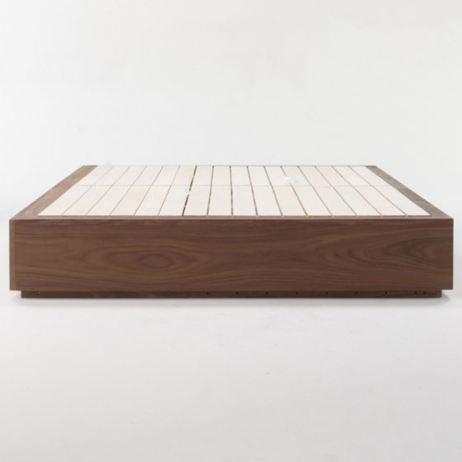 Muji Walnut Natural Wood Double Bed - image-1