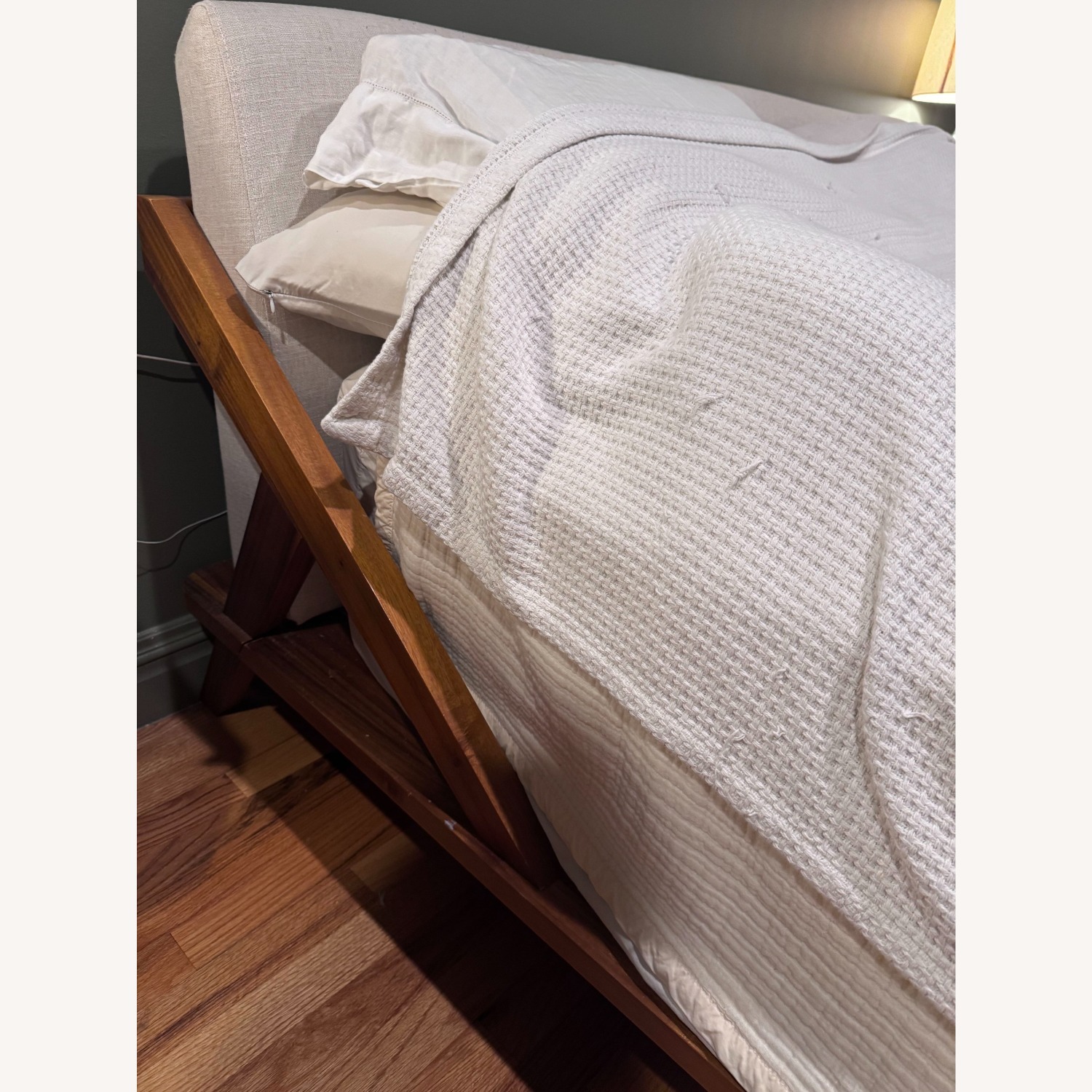 CB2 Natural Drommen Acacia Wood Queen Bed - image-3