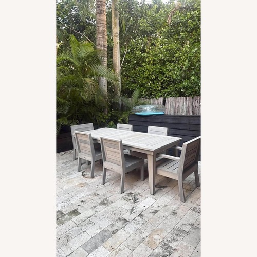 Used Front Gate St. Kitts Teak Dining Set for sale on AptDeco