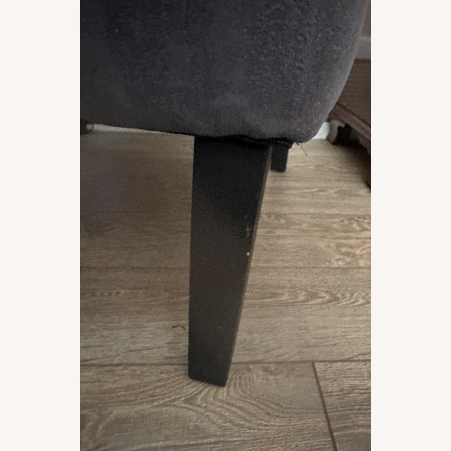 Dark Gray Velvet Accent Chair - image-4