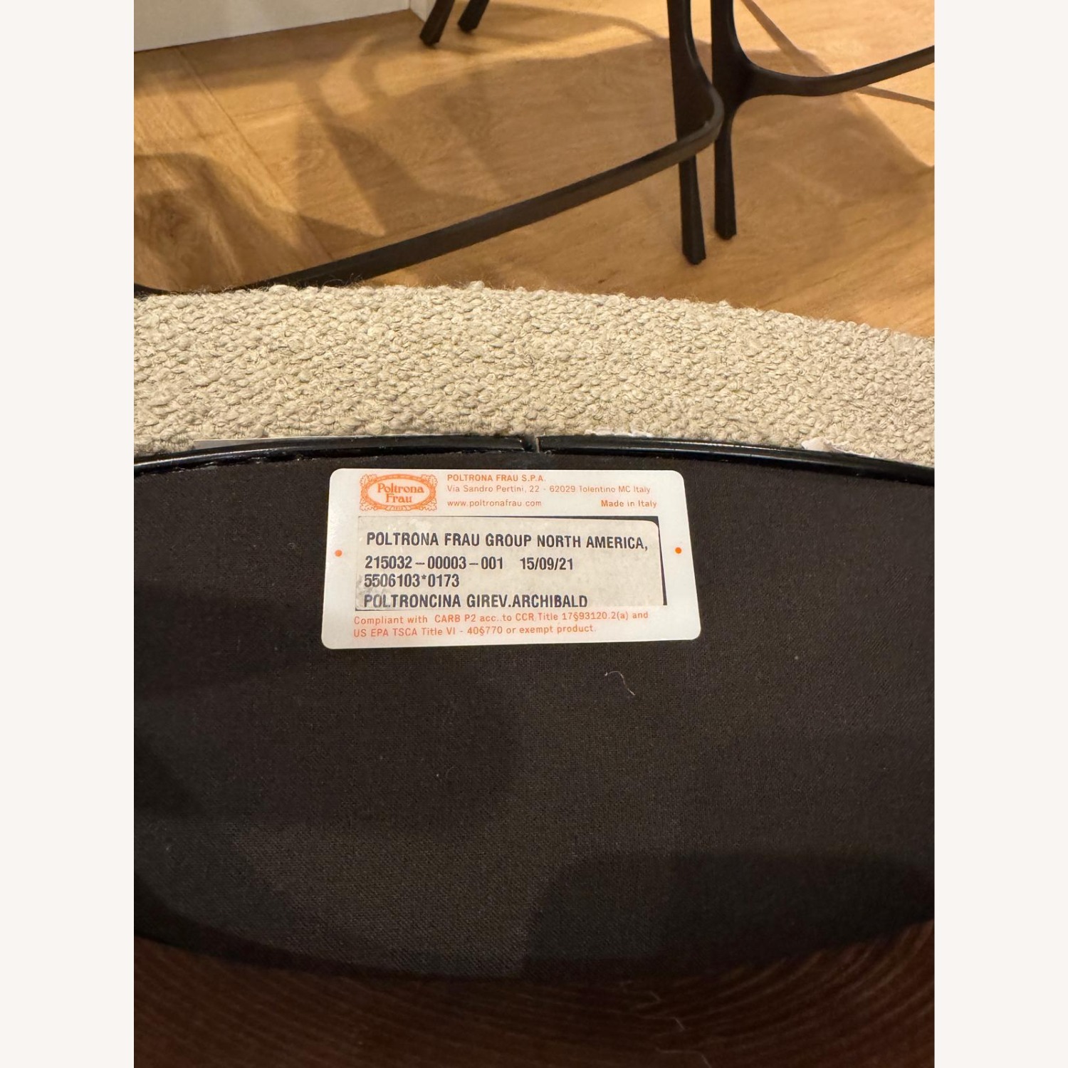 Poltrona Frau Archibald Swivel Dining Chair - image-1