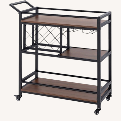 Used Dark Brown Bar Cart for sale on AptDeco
