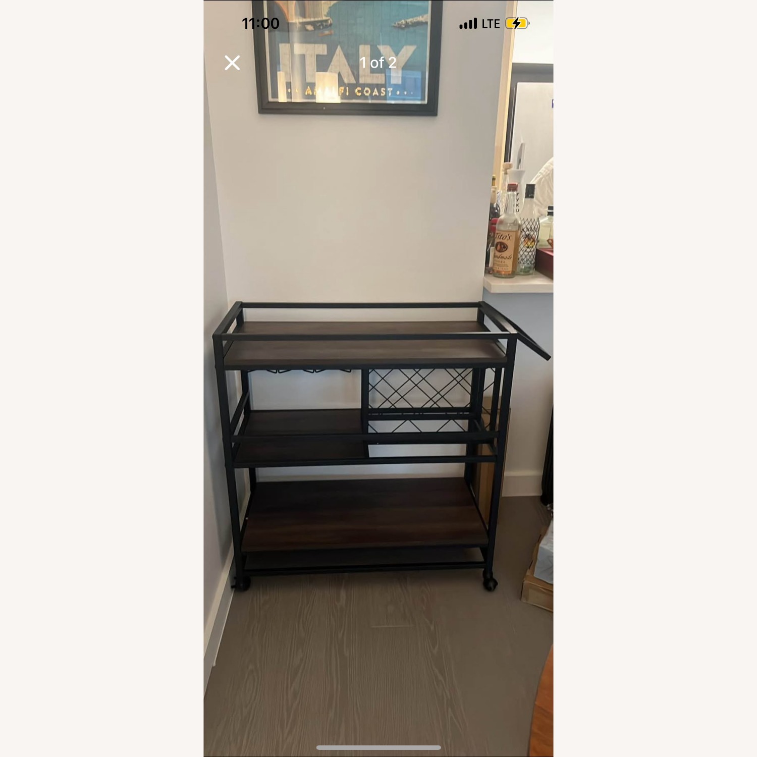 Dark Brown Bar Cart - image-1