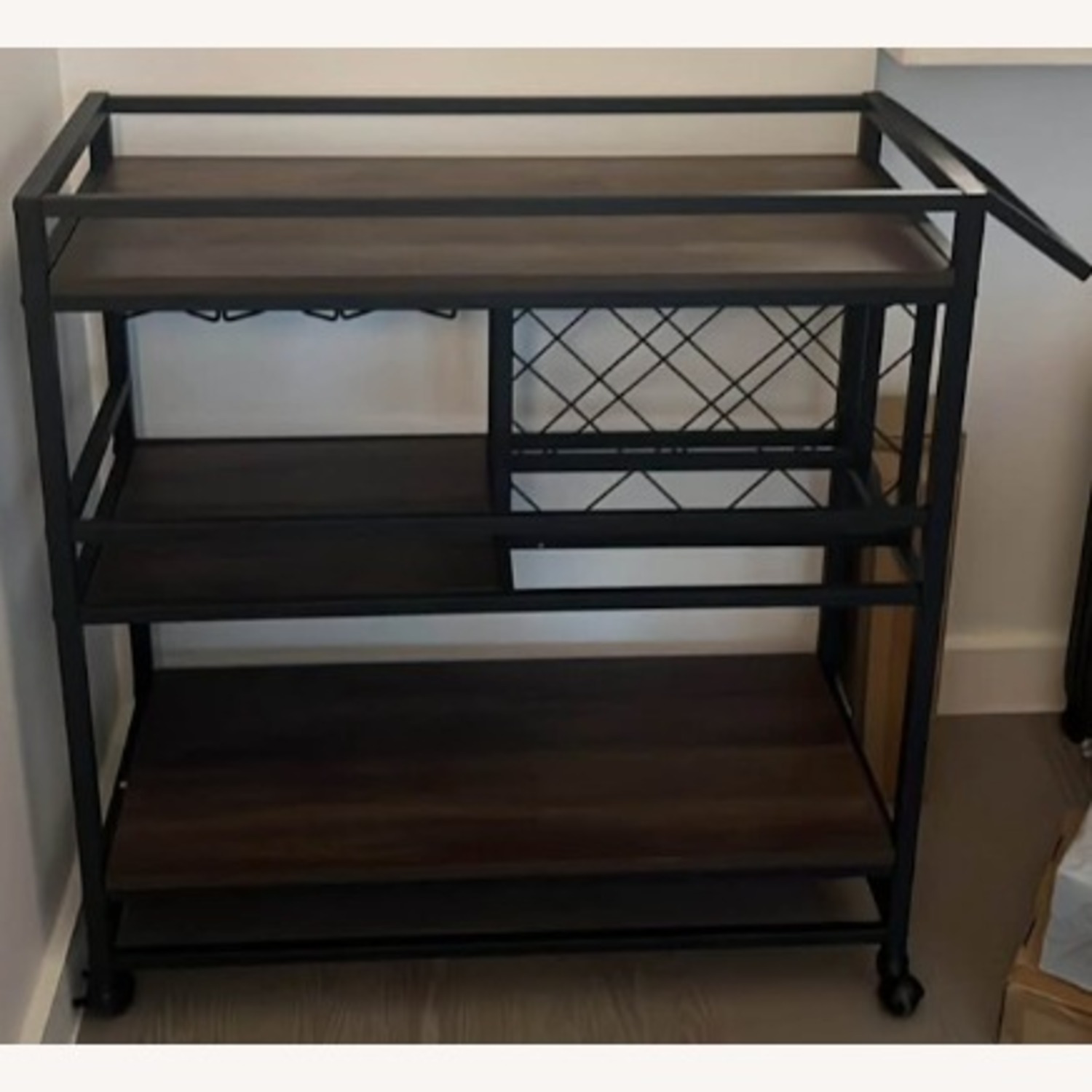Dark Brown Bar Cart - image-2