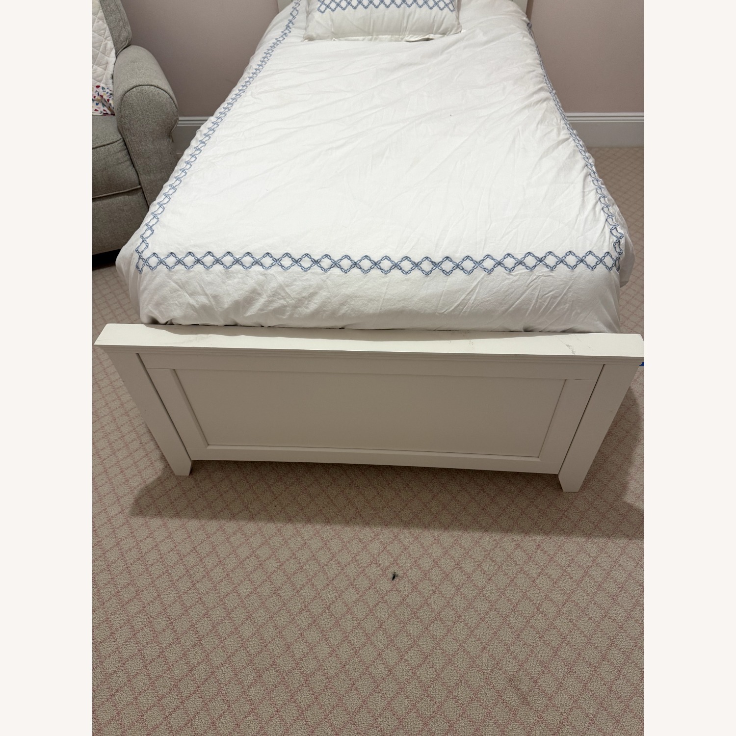 Pottery Barn Teen Hampton White Wood Twin Bed - image-6