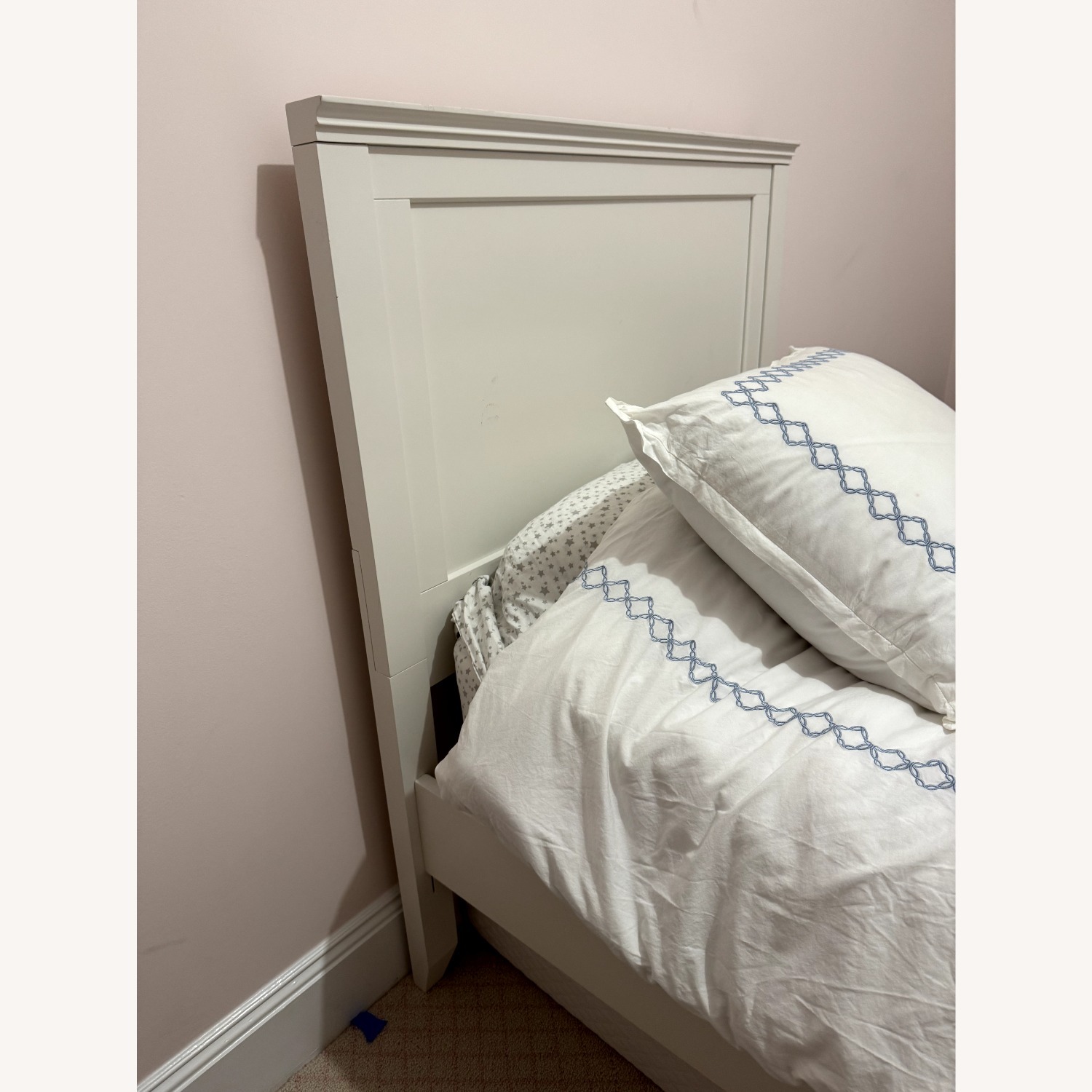 Pottery Barn Teen Hampton White Wood Twin Bed - image-4